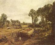 John Constable Bootsbau in Flatford oil painting